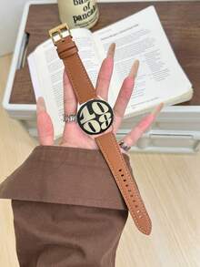 1 dây đeo đồng hồ bằng da thật, tương thích với Samsung Galaxy Watch 7, Galaxy Watch 5, Galaxy Watch 6, 4, kích thước: 40mm, 42mm, 43mm, 44mm, 45mm, 46mm, 47mm, 20mm, 22mm, màu vàng. - Vàng - Xem 4