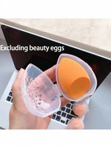 Cosmetic Sponge Storage Box Makeup Sponge Holder Storage Box Makeup Sponge Powder Puff Storage Box Transparent Makeup Powder Puff Box--Use This Portable Compact Storage Box To Organize Your Makeup Sponges (Makeup Sponges Not Included) - Multicolor - View 5