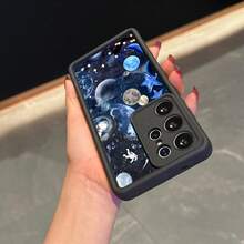 Tianyan Staircase Personalized Gift For Friends, Simple And SuitableSamsung Galaxy S25 Plus,Ultra,S24,S24 FE,S24 Plus,S24 Ultra,S23,S23+,S23 Ultra, S22,S22+,S22 Ultra All Inclusive Protection, Anti Slip And Anti Fall, TPU Soft Shell, Dopamine Color Series, Korean Minimalist Design, With Full Protection Design, Soft And Minimalist, Suitable For Both Men And Women To Use - Black - View 4