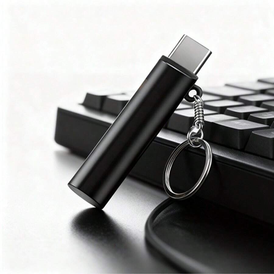 Encendedor para teléfono móvil tipo C, mini calentador portátil para encendedores con resistencia a altas temperaturas, encendedor multifuncional sin aceite para teléfonos móviles, plug-and-play. - Negro - Ver 1