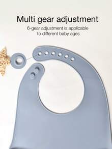 1pc/2pcs Customized Baby Bibs, Adjustable, Dirt-Resistant, Leak-Proof Silicone Bibs, Available In Butterfly, Dinosaur, Bow, Rabbit, Heart Patterns, Soft & Reusable, Suitable For Boys And Girls, Personalized Gift - Multicolor - View 7