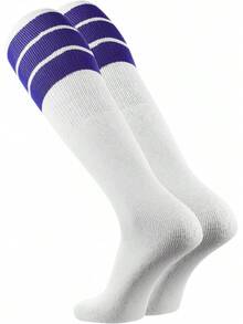 Calcetines de tubo retro de tres rayas TCK - Verde Kelly - Ver 8
