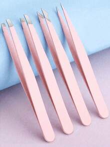 4Pcs Precision Tweezers Set For Eyebrows, Professional Stainless Steel Tweezers For Eyebrows - Great Precision For Facial Hair, Splinter And Ingrown Hair Removal Eyebrow Trimmers Hair Removal, Face Hair Removal, Hair Trimmer, Hair Trimmer, Barber Supplies, Haircut, Bag, Organizer, Storage, Hair Accessories - 黑色 - 查看 2