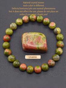 1条6毫米波西米亚风天然石手链，可叠戴，适合女性作为节日礼物、派对配饰、日常佩戴、时尚饰品（虎眼石/青金石/黑曜石/水晶等，寓意提升智慧和灵性）