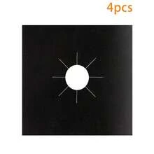 4 PCS Glass Fiber Gas Stove Burner Covers - Non-Stick Oil-Proof Reusable High-Temp Resistant Easy To Clean Cross-Border Kitchen Essential Student Dorm/Home Kitchen/Homestay Cooking/Rental Cleaning New Year/Mother's Day/Thanksgiving/Graduation Gift - Multicolor - View 16