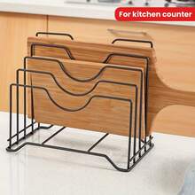 1 Topfdeckel Ablage, Mehrzweck Eisen Topfdeckel Abtropfgestell, Topfdeckel Aufbewahrungsregal, Schneidebrett Regal, Küchen Schneidebrett Aufbewahrungsregal, Küchen Arbeitsplatten Abtropf Aufbewahrungsregal, Schlafzimmer/Büro Bücherregal Schreibtisch Organizer, Küchen Zubehör - Verschiedenfarbig - Übersicht 11