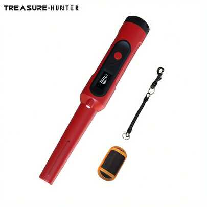 Treasure Hunter GT130 Professionell LED-skärm, 9 olika lägen, handhållen metalldetektor för utomhusäventyr, pekardetektor, IP68 vattentät, 360° sidosökande detekteringsstång, batteridriven (batterier ingår ej)