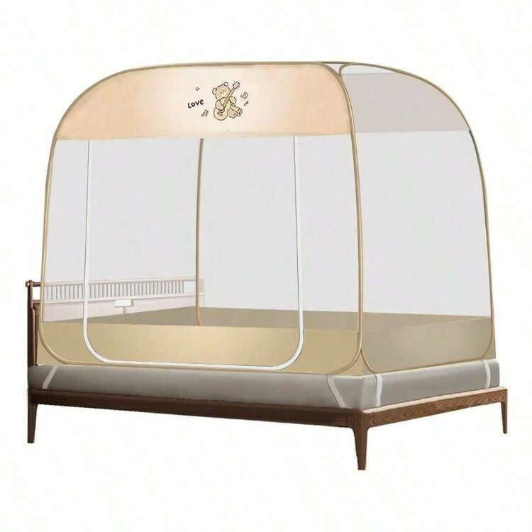 Folding Mosquito Net For Double Bed Door 2*1.5M Anti-Fall High Density And Mosquito Nets For Plaza Las - rượu sâm panh - Xem 12