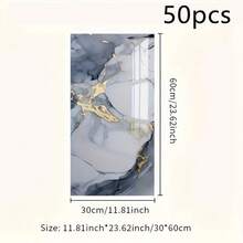 10/22 Pieces Of 3D Imitation Marble-Textured Tile Wall Stickers, Self-Adhesive PVC Wall Panels, Suitable For Home Decoration, Easy To Install, Applicable To Wall Renovation In Bathrooms, Living Rooms, Rooms, Bedrooms, And Offices, 30cm✖️60cm