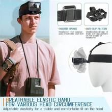 TRTY Adjustable Head Strap Mount For Sports Camera, Suitable For GoPro Hero 10 9 8 7 6 5 Session/AKASO/Dragon Touch/APEMAN/Campark/Apexcam/XTU Action Cameras And Smartphones, Also Great For New Year, Valentine's Day, Easter, Halloween, Thanksgiving, Christmas, Birthday Gifts - Black - View 9