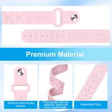 2 Pairs / 4 Pcs Motion Sickness Bands Acupressure Nausea Relief For Car Sea Air Sickness Unisex Silicone Wristband - Light Green; Blue - View 4