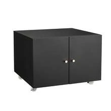 Techigher Printer Stand, Metal Printer Cabinet With Storage, Mobile Printer Table With 2 Door & Wheels, Adjustable File Cabinet For Home Office - Black Small - View 8