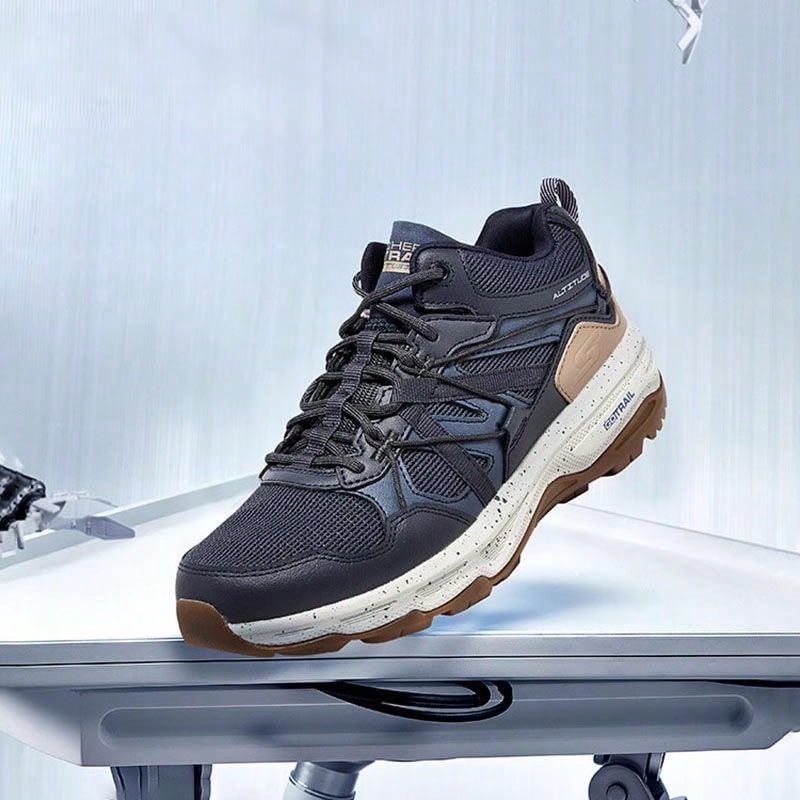 Skechers Botas de senderismo deportivas de media caña para mujer, antideslizantes y duraderas para actividades al aire libre - Azul - Ver 1