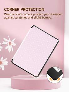 1pc Cute Light Pink Polka Dot Aesthetic Design Protective Case Suitable For Kindle 2024, Kobo, Kindle NK 11/Kindle Kids Edition/Kindle Paperwhite 5, E-Book Reader Cover With Auto Wake/Sleep Function, Lightweight And Convenient, Perfect Fit To Protect Your Reading Device - Multicolor - View 7