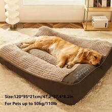 Luxury XXL Orthopedic Dog Bed - Detachable Washable Sofa For Large Breeds 15-50kg, Non-Slip Bottom & High-Density Foam, All-Season Premium Pet Bed (Christmas Gift Idea - Grey - View 12