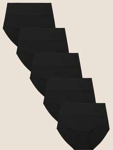 5 Stücke/Packung Nahtlose Hipster-Höschen mit hoher Taille, unsichtbare Damen-Unterwäsche mit voller Abdeckung