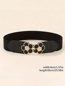 Chic Girls Elastic Waist Belt - Versatile & Stretchy For Casual Dresses, Sweaters | Vintage-Inspired Design - one-size - View 3