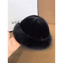 1pc Women's Winter Plush Bucket Hat, Women's Fashionable Thick Hat, Winter Warm Hat, Can Be Paired With Wool Coat, Winter Clothing Winter Outfits - 彩色 - 查看 4