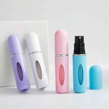 5/4/3/2/1件套高端可重复灌装香水喷雾瓶，底部可重复灌装的喷雾瓶，空香水瓶，便携式旅行香水分装瓶，精致小瓶，喷雾细腻，返校必备用品，旅行户外灌装泵瓶，假日露营必备配件，男女通用香水 - 彩色 - 查看 12