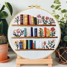 Simple Flower For Teenager Embroidery Kit With Thread, CN EN Instruction,Stamped Cloth,Needles DIY Gift For Student - Multicolor - View 8