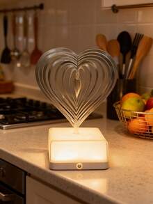 1pc 3D Rotating Atmosphere Light - 16 RGB Colors, USB Rechargeable, Touch Dimming, Creates Enchanting Visual Effects For Bedroom, Bar Or Coffee Table - Multicolor - View 10