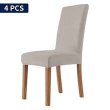 1/4/6pcs Velvet Stretch Dining Chair Covers, Universal Elastic Adjustable Chair Slipcovers, Super Soft & Comfortable, Home Decor For Dining Room & Living Room - Multicolor - View 20
