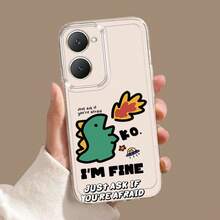Funda de Teléfono Dinosaurio de Llama Compatible con Vivo Y01 Y02S, T03, S12/15s/16s, S17s Y20 Y21 Y22 Y27 S Y28s 5G, 31y, 33s, 35y 36s 53S 139.7cm 190.5cm 5G 200V 23v 27 Pro 29E 29 Lite 30 30.Pro 30 E 40, 40 Pro Caricatura Transparente Antigolpes Cobertura Completa TPU Funda Protectora Suave Creativa Moda Antivibración - Colores mixtos - Ver 12