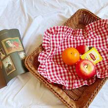 1个/2个/6个创意红色格子蕾丝杯垫、装饰桌垫、独特布艺餐垫 - 彩色 - 查看 7