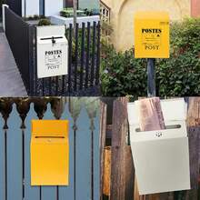 1pc Vintage Style Wall Mounted Mailbox With Lock - Durable Iron, Easy To Install, Large Capacity, Suitable For Home, Office And Community, Can Be Installed On Outdoor Walls