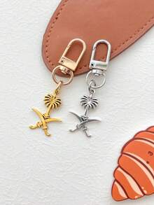 2 chiếc mặt dây chuyền hình cây cọ bằng kim loại (vàng/bạc) - Phụ kiện trang trí túi xách và móc khóa, phù hợp với túi xách, ví, ba lô và chìa khóa xe hơi - Trang trí lấy cảm hứng từ trang sức cây dừa thời trang, phụ kiện trang trí túi bằng kim loại bền chắc, hoàn hảo cho túi đi nghỉ mát ở bãi biển. - Nhiều màu - Xem 5