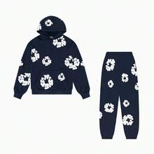 Denim Tears Cotton Wreath Sweatpants & Hoodie Set | Loose Drop Shoulder Sweatshirt, High-End Cotton Urban Street Style For Men & Women - 查看 1