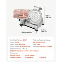 Commercial Meat Slicer, 10 Inch Electric Delicatessen Slicer Machine, 320W Food-Slicer With SUS420 Blade, 0-0.4 Inch Adjustable Thickness, For Frozen Meat, Ham, Baguett, Steak - 320W 10 Inches - View 7