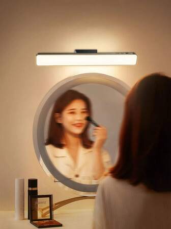 1pc Self-Adhesive Eye-Caring Desk Lamp, College Student Study Lamp, Cool Desk Lamp With Intelligent Soft Light, USB Powered, 3 Color Modes, Dimmable, Study Lamp, Wardrobe Light