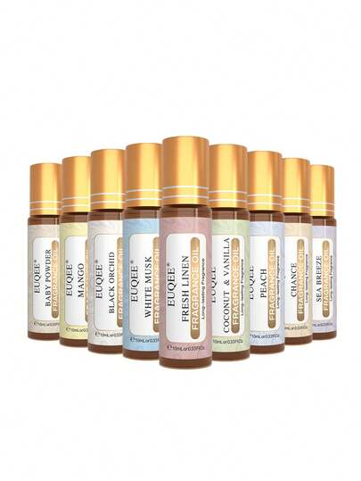 EUQEE 1 Bottle, 10ml/0.33 Fl Oz Fragrance Essential Oil, Suitable For Home Aromatherapy, Premium Quality Oil, Can Be Used For Reed Diffusers, Humidifiers, DIY Candles And Soap Making, Scented Candles, Room Sprays, Moisturizing Skincare