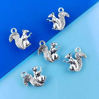 10 יחידות סנאי קסמי תליון להכנת תכשיטים עגילי צמיד אביזרי DIY 21x21 מ"מ