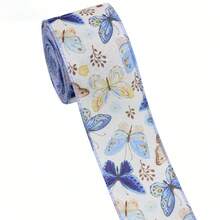 Cinta de gasa azul, tema fresco y elegante, lazo DIY, adorno decorativo para corona - Multicolor - Ver 13