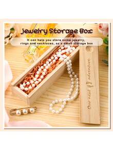 1pc Handmade Wooden Storage Box, Jewelry And Cosmetic Organizer, Desktop Accessory, Keepsake Box, Ample Storage Space, Ideal For Home Organization. Wooden Storage Box, Versatile Desktop Organizer For Jewelry And Cosmetics, With Secure Lid (Raffia Paper Not Included)