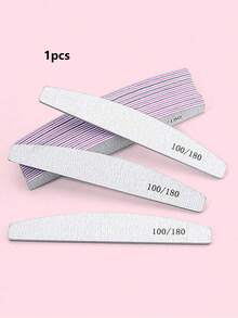 5/15/25件套指甲锉，100/180目指甲锉和抛光块，专业双面砂纸美甲工具，适用于亚克力指甲