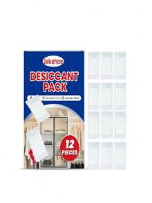 jakehoe Desecante para el hogar - Diseñado para absorber rápidamente la humedad excesiva en el aire, el desecante para el hogar es adecuado para usar en armarios, gabinetes de zapatos, automóviles y otros espacios. Para usar, abra el paquete, saque la cantidad deseada de almohadillas desecantes y colóquelas junto con los artículos que desea mantener secos en un recipiente sellado. Cualquier desecante sin usar debe volver a sellarse y almacenarse de inmediato.