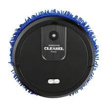 Rainaut Set Of Freestanding ABS Black Round Robot Mopping Cleaner, Intelligent Sweeping Robot Mopping Cleaner USB Rechargeable Dry And Wet Fully Automatic Mopping Machine For For Bedrooms, Living Rooms, Parlors, Studies, Balconies, Kitchens, Etc. It Can Clean Dust, Stains, Pet Hair, Etc. From Wood Floors, Marble Floors, Tile Floors, And Other Various Floors,Black - 黑色 - 查看 8