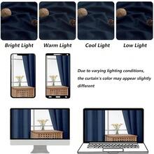 Chyhomenyc Navy Blue Valance For Windows, Light Filtering Faux Linen Slub Textured Small Kitchen Valance, Rod Pocket Top Window Short Curtain For Bathroom Basement Farmhouse, 60Wx18L Inch,60inchWx18inchL(Packof1),NavyBlue - 海軍藍 - 查看 6