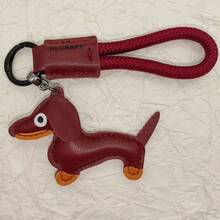 Pingente de couro de Dachshund, enfeite para bolsa de Dachshund, chaveiro de Dachshund, decoração para mochila, acessório de mochila de animal, pingente de desenho animado, acessório para cachorro, pingente fofo, enfeite para mochila, chaveiro de Dachshund, chaveiro da moda, chaveiro de desenho animado, chaveiro de animal