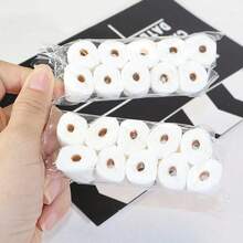 10 Rolls/Pack, 1/12 Scale Miniature Model Paper Towels, Suitable For Dollhouse, Miniature Paper Towel Rolls, Toilet Paper, Removable DIY Mini Kitchen Dollhouse Decor - Multicolor - View 3