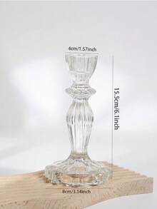 3pcs/1pc Elegant Transparent Candle Holder/Candle Stand, Room Decor/Home Decor/Tabletop Decor, Natural Crystal Design, Suitable For Furniture Decor, Home Desk Decor, Wedding Centerpiece, Office Decor, Outdoor Garden Decor, Room Decor, Family Gathering, Dining Table Decor, Wedding, Events, Gift For Best Friend/Christmas/Thanksgiving/Halloween - Clear - View 8