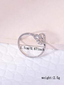 1pc Zinc Alloy Dog Paw Heart Shaped Cute Simple Ring, Suitable For Pet Lovers To Wear Casually With T-Shirts, Sweet Dresses, Etc. Also Fits Dates, Gatherings With Friends, Matching Adorable, Fresh And Sweet Style - Heart-shaped Dog Paw Style - View 4