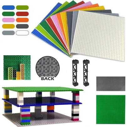 2pcs 32*32 Dots Double-Sided Base Plates, Classic Building Blocks, Children Toys, Compatible With Brand Bricks
