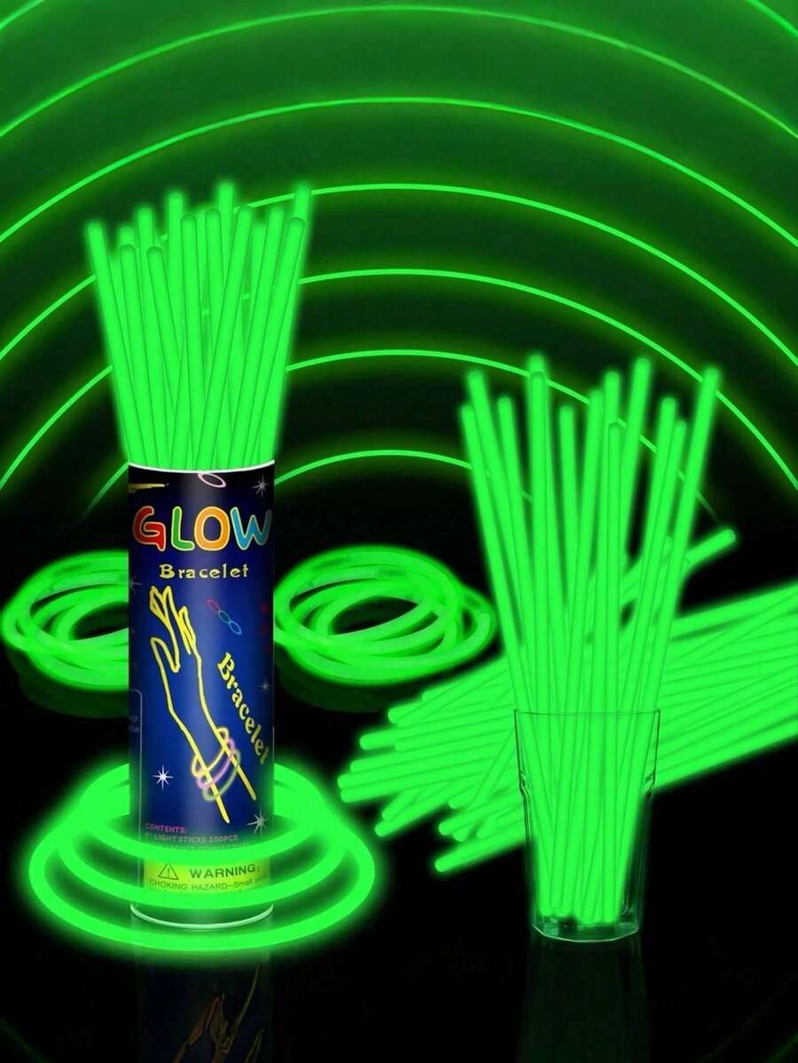 Bộ 100/50 que phát sáng màu xanh lá cây dài 20cm, chất lượng cao, siêu sáng, que phát sáng nghệ thuật, trang trí phát sáng, phát sáng liên tục 8-12 giờ, làm tăng thêm vẻ rực rỡ cho các bữa tiệc.