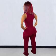 Two Piece  Sexy  Casual  Party  Elegant  Boho    Fabric    Drawstring    Women  Sports  Vacation  Night Out  Beach  Office    All The Year  Stretchy  Soft - Đỏ - Xem 3