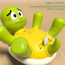 Turtle Bath Sprinkler Fountain Toy (18M+) - Rechargeable 5 Rings Pool/Bathtub Water Toy, Ideal Birthday/Christmas/Holiday /New Year /Halloween/ Easter Gift For Kids - Multicolor - View 13