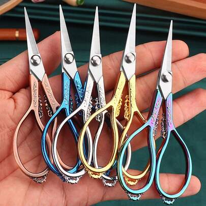 1pc Embroidery Scissors, Stainless Steel Small Scissors, Yarn Scissors, DIY Embroidery, Crafts, Sewing, Art Creation And Daily Use Tool